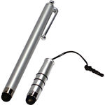 Silver Q-Stick Capacitive Touch Stylus And Mini-Stylus Combo