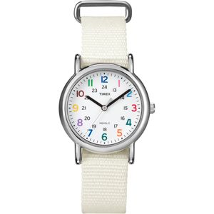 TIMEX WEEKENDER SLIP THROUGH MID SIZE WHITE