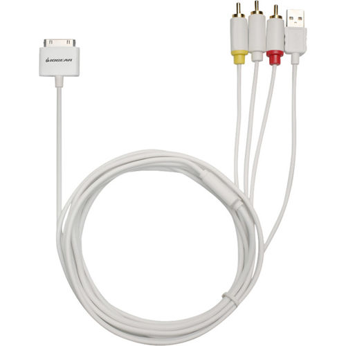 Composite AV Cable with Charge and Sync for iPhone, iPod and iPad