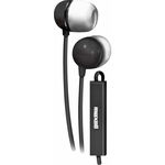 Earbud with In-Line Microphone and Remote for Mobile Phones-Black