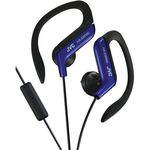 JVC HAEBR80A Sport-Clip In-Ear Ear-Clip Headphones with Microphone & Remote (Blue)