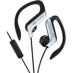 JVC HAEBR80S Sport-Clip In-Ear Ear-Clip Headphones with Microphone & Remote (Silver)