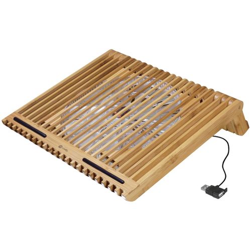 MACALLY ECOFANXL Bamboo Cooling Stand with Extra-Large USB Fan