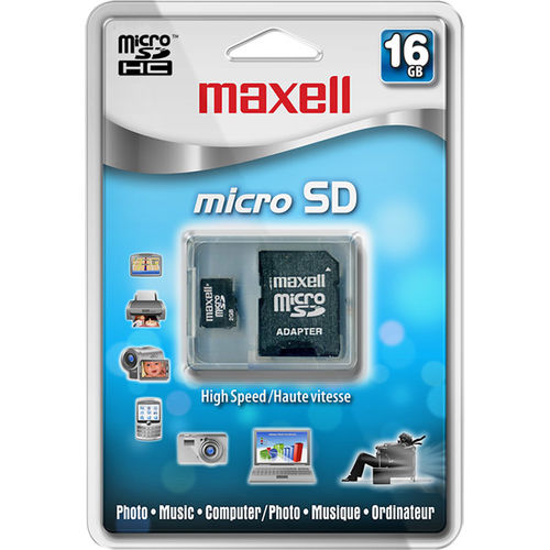 16GB microSD Class 4 Memory Card And Adapter