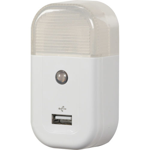White AC-to-USB Home Nightlight Charger