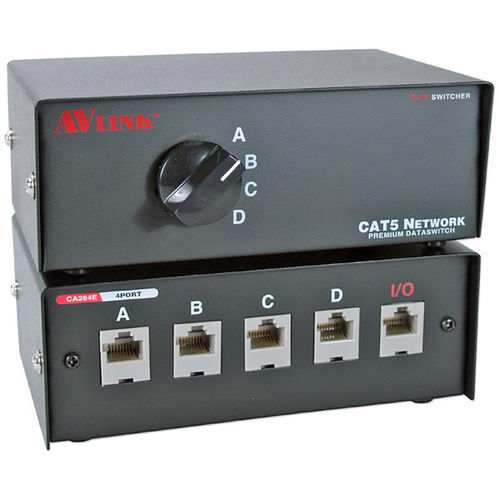 4-Port CAT 5 RJ45 Premium Manual Switch
