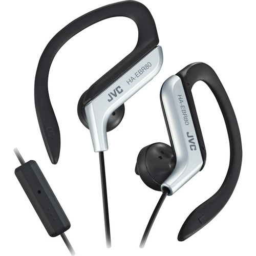 Sports Ear Clip Headphones With Mic And Remote-Silver