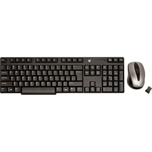 Combo Wireless 2.4GHz Desktop Keyboard and Optical Mouse With Single Nano Receiver