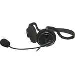 Behind-The-Neck Stereo Headset with Flexible Boom Microphone - Black/Silver