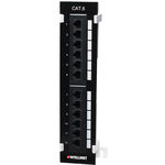 Cat6 Wall-mount Patch Panel - Black