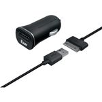 ILUV iAD565BLK MobiSeal(TM) Combo Micro-Size iPad(R)/iPhone(R)/iPod(R) USB Car Charger with Charge & Sync Cable, 3ft