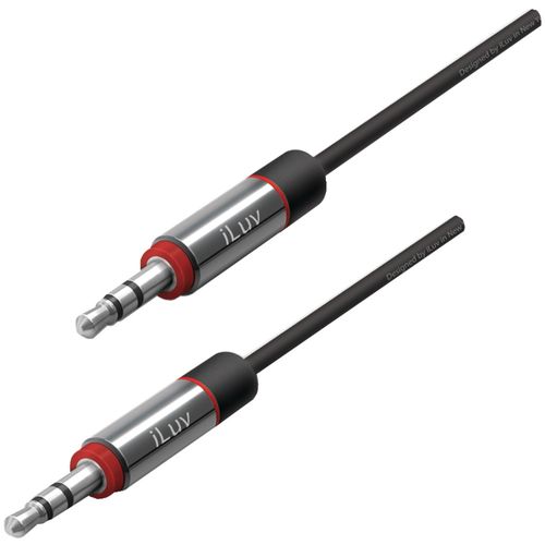 ILUV iCB112BLK Premium Auxiliary Audio Cable, 6 ft