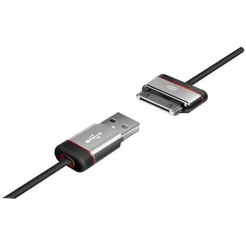 ILUV iCB19BLK iPad(R)/iPhone(R)/iPod(R) Premium Extended Sync & Charge Cable, 6ft