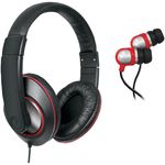 ISOUND DGHP-4004 2-In-1 Sound Kit DJ-Style Headphones & Earbuds (Black)