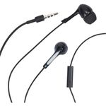 RCA HP59MIC Noise-Isolating Stereo In-Ear Earbuds with In-Line Microphone (Black)