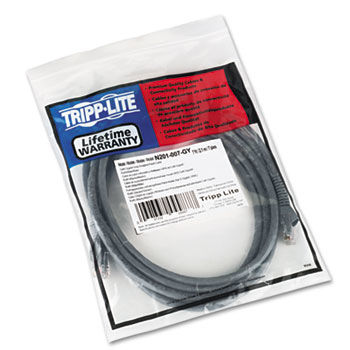 CAT6 Snagless Patch Cable, 7 ft., Gray