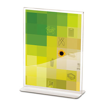 Upright Vertical Sign Holder, 8 1/2 x 11, Clear