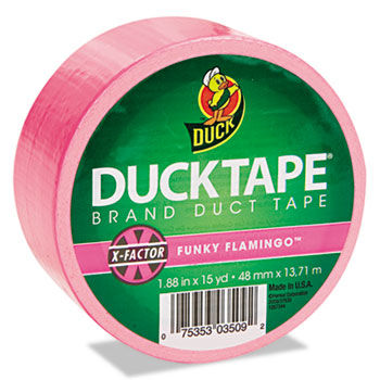 Colored Duct Tape, 1.88"" x 15yds, 3"" Core, Neon Pink
