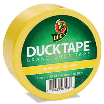 Colored Duct Tape, 1.88"" x 20yds, 3"" Core, Yellow