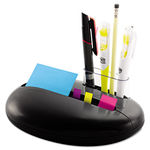 Note and Flag Combo Pebble Dispenser, 3 x 3 Notes, Assorted Flags, Black
