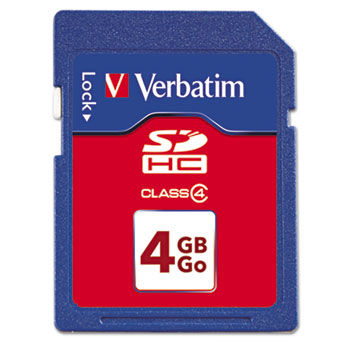 Premium SDHC Memory Card, Class 4, 4GB