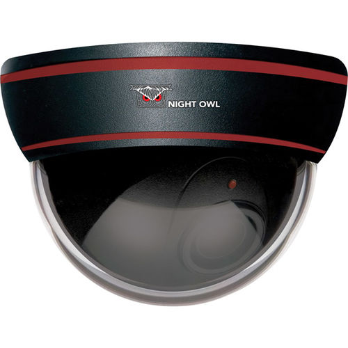 Decoy Black Dome Camera with Flashing LED Light
