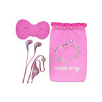 Hello Kitty Jeweled Earbud Headphones with Pouch
