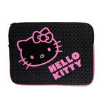 Hello Kitty 9-11"" Laptop Sleeve- Black/Pink