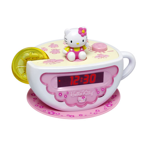 Hello Kitty Digital Clock Radio with AM/FM Radio and Night Light