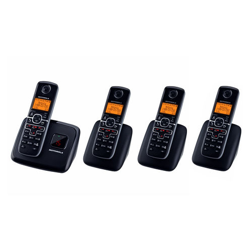 Motorola DECT 6.0 Enhanced Cordless Phone System with 4 Handsets