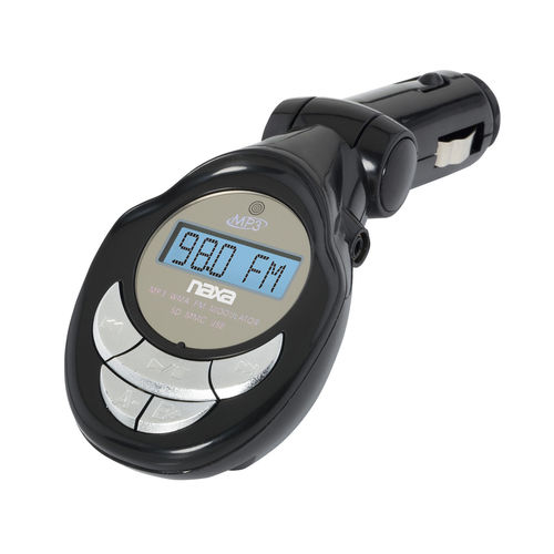 Naxa NA-3029 MP3/WMA FM Modulator/Transmitter with LCD Screen, USB &amp; SD Inputs