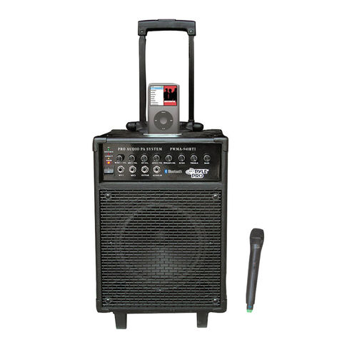 Pyle 600 Watts VHF Wireless Portable PA System w/Microphone, iPod Dock &amp; Bluetooth