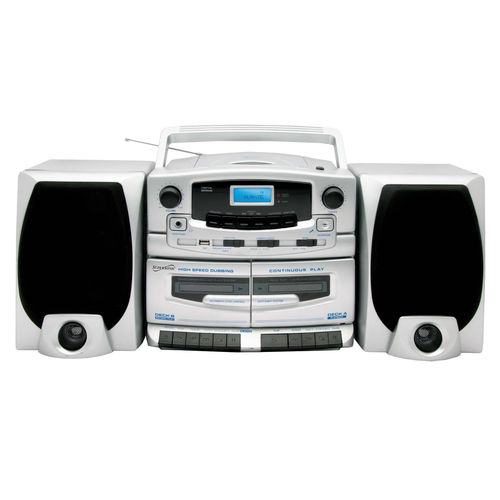 Supersonic SC-2020U Portable MP3/CD Player with Cassette Recorder, AM/FM Radio &amp; USB Input