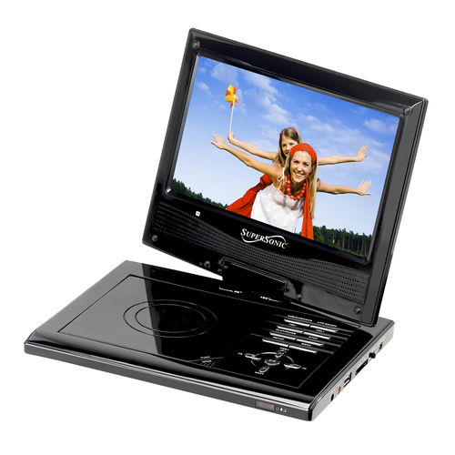 Supersonic SC-179DVD 9"" Portable DVD Player with Swivel Display