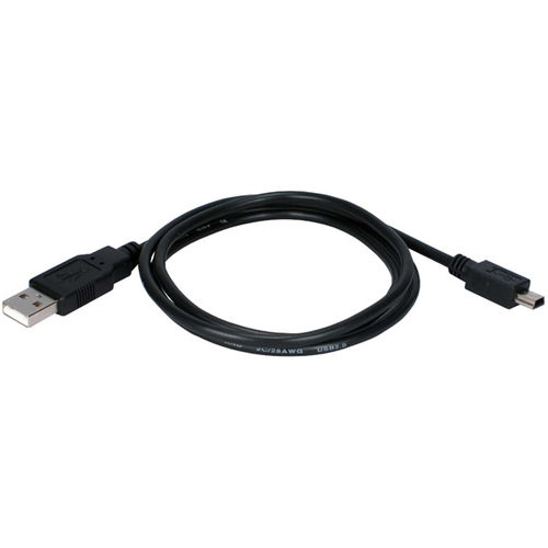 1' USB Male-to-Male miniUSB Charge/Sync Cable