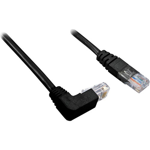15' CAT5e Angled Flexible Patch Cord - Black