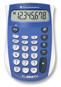 Calculator basic LCD plastic TI-503 SV