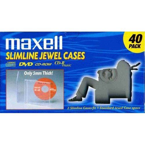 Storage Case CD Slim line Clear  Jewel 40pk