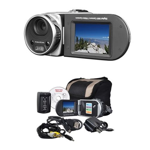 Mitsuba DV3000SLV 16MP (Interpolated) SD/SDHC Digital Camcorder with 8x Digital Zoom, 2.4