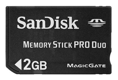 Card MemoryStick Pro Duo 2GB SanDisk Replacement SDMSPD-002G-A46