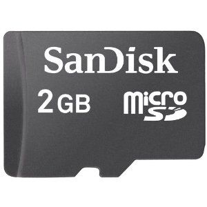 SanDisk MicroSD 2GB Class 2 With Adapter Non Retail Packaging