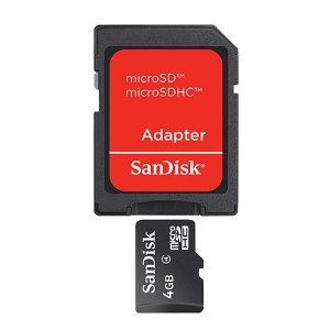 SanDisk MicroSD High Capacity 4GB Class 4 With Adapter  MicroSDHC