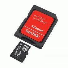 SanDisk MicroSD High Capacity 16GB Class 4 With Adapter Non Retail Packaging MicroSDHC