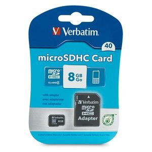 Card SDHC Micro 8GB Class 4  with Adaptor