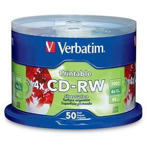 Disc CD-R/W 80 min DataLifePlus Silver IJ printable700MB 2X-4X 50/spindle TAA