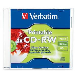 Disc CD-R/W 80 min DataLifePlus SilverTAA IJ printable700MB 2X-4X 1pk Slim Jewel Case