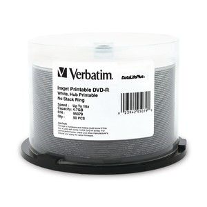 Disc DVD-R 4.7GB 16X Wht IJ Hub Printable DataLifePlus 50/pk TAA