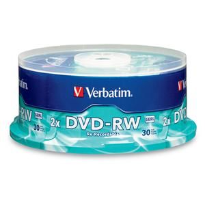 Disc DVD-RW 4.7GB 2X  Branded 30/pk Spindle TAA