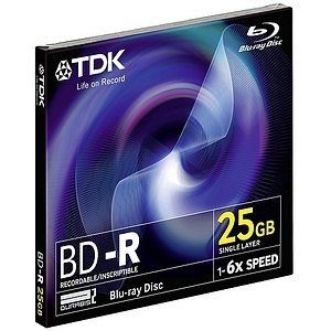 Disc Blu-ray Single Layer 25GB 6X Write Once Jewel Case