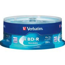 Disc Blu-ray Single Layer 25GBTAA Write Once 6X Branded 25pk Spindle